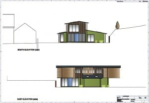 Timber Frame House South & East Elevations