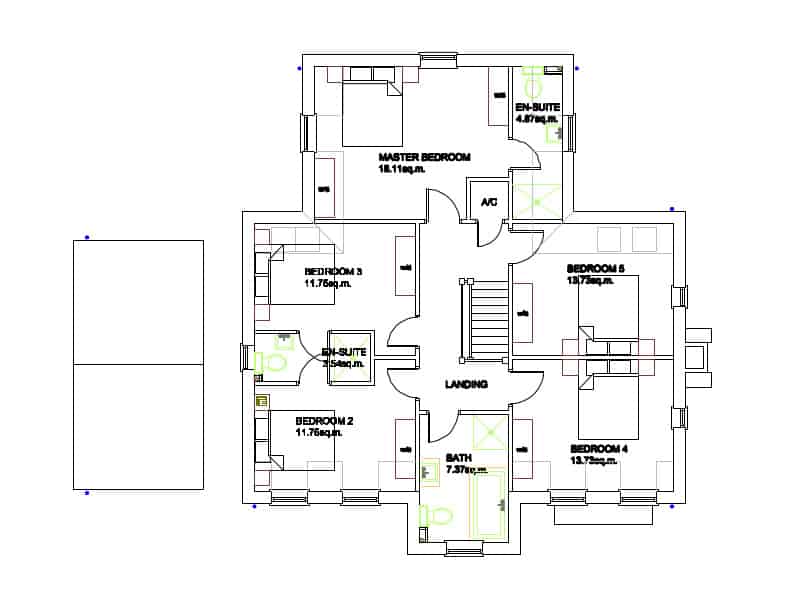 Timber Frame House Kit 01 First Floor Plan