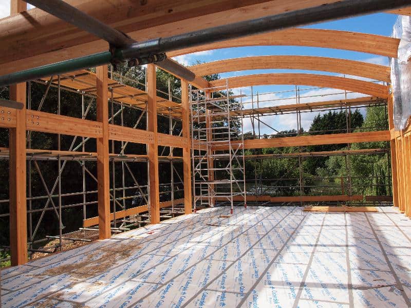 Portal Frame on Timber Frame House