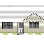 Timber Frame House Kit 09 Front Elevation