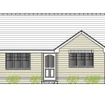 Timber Frame House Kit 09 Front Elevation