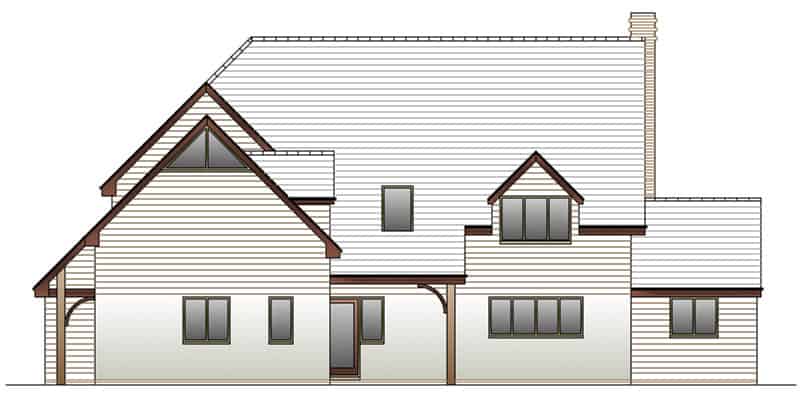 Timber Frame House Kit 13 Front Elevation