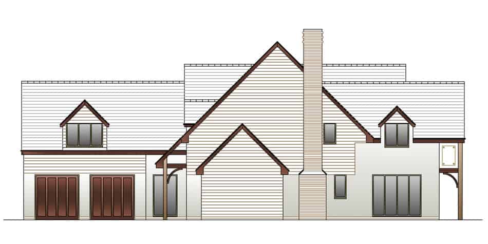 Timber Frame House Kit 13 Side Elevation