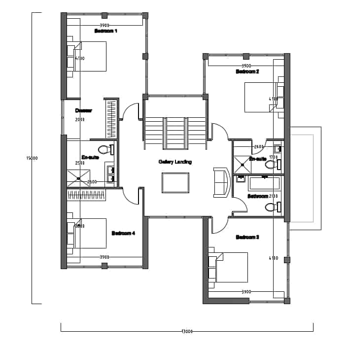 Timber Frame House Kit 14 First Floor Plan