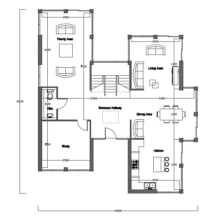 Timber Frame House Kit 14 Ground Floor Plan