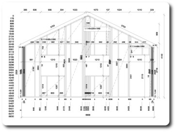 Drawing of a Closed Panel Timber Frame