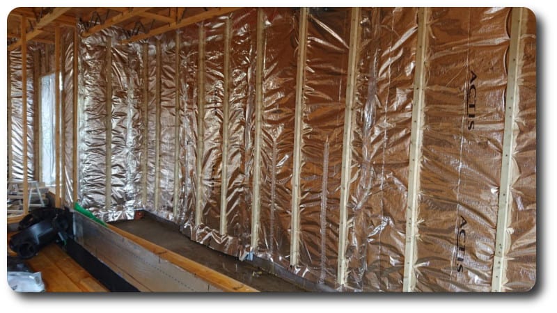 Hybris Insulation on Inside of Timber Frame Wall