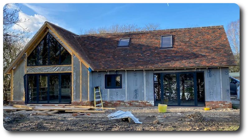Timber Frame Extension Supplied to Builder in Bishops Stortford