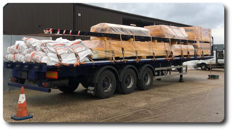 Lorry Loaded With Timber Frame Panels