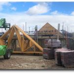 Telehandler Lifting Roof Trusses