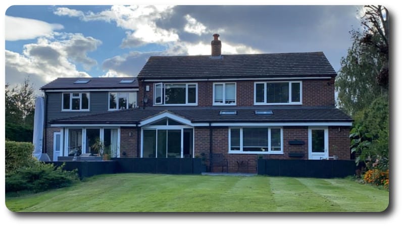 Two Storey Side & Rear Timber Frame Extension Cladded in Hardie Plank