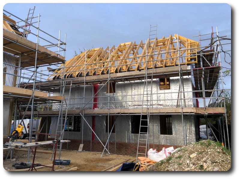 The External Timber Frame Panels of the New Build House in Essex