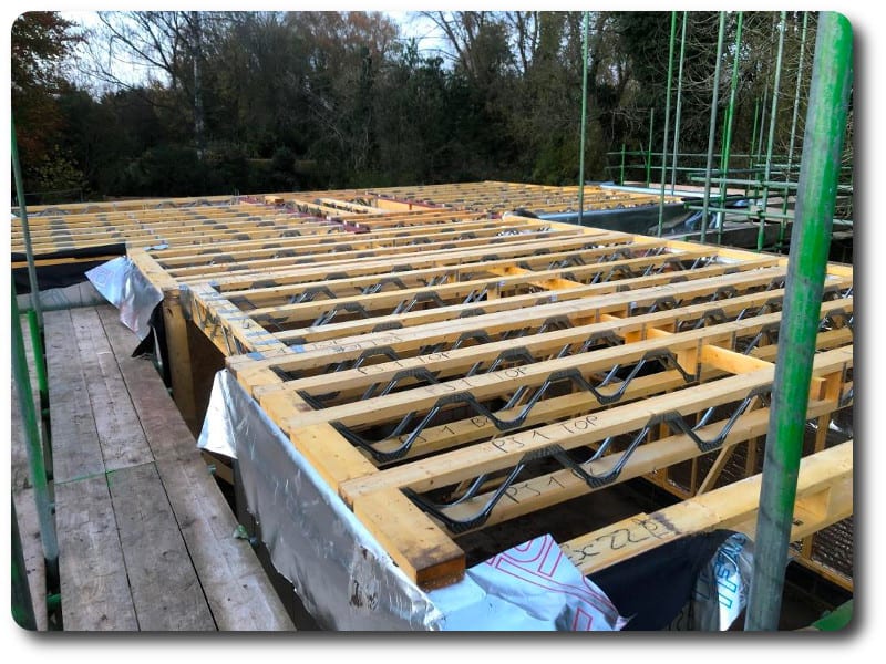 Posi Joist solution for the first floor to allow easy access for trades