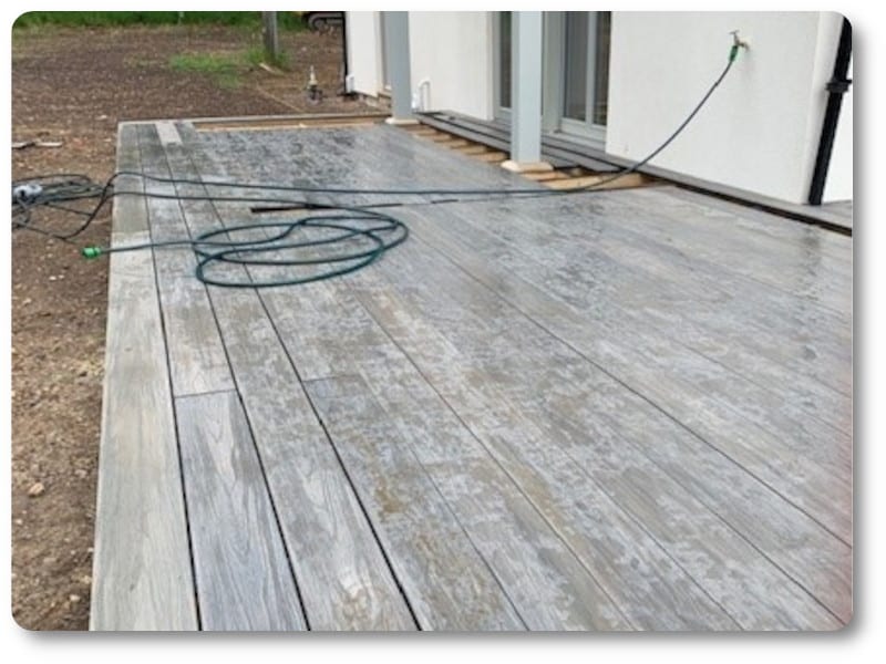The decking on the new build home