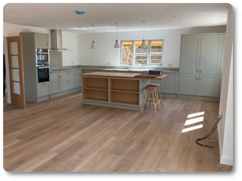Kitchen wood effect flooring