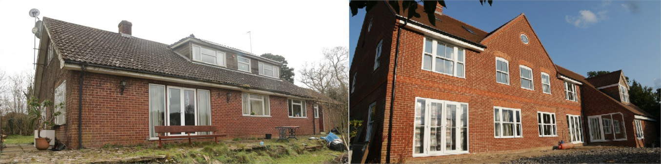 Before & After Timber Frame Bungalow to House Conversion