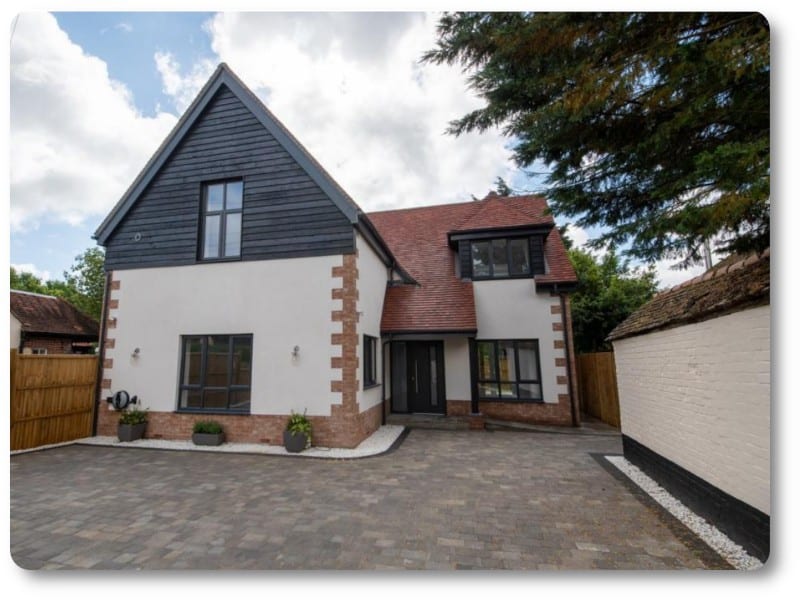 Front View of Four Bedroom Timber Frame Home in Newbury