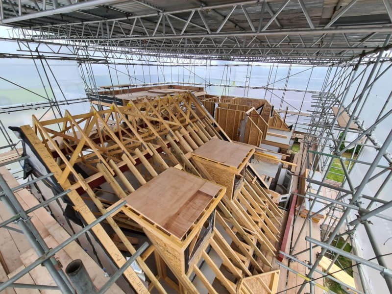 The Roof and Dormers Under Construction