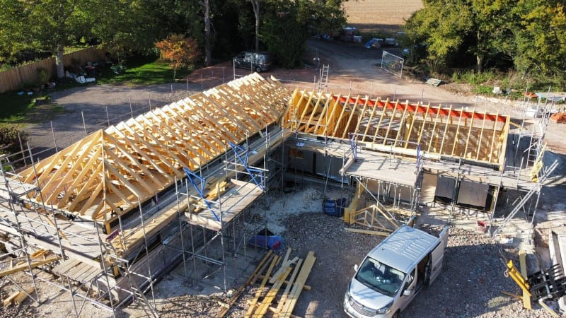 Installing Panels and Roof Trusses