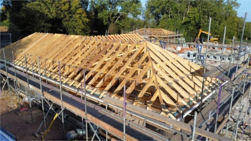 Roof Trusses Soffit and Fascia installed