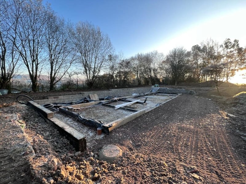 Foundations Ready for Timber Frame Installation