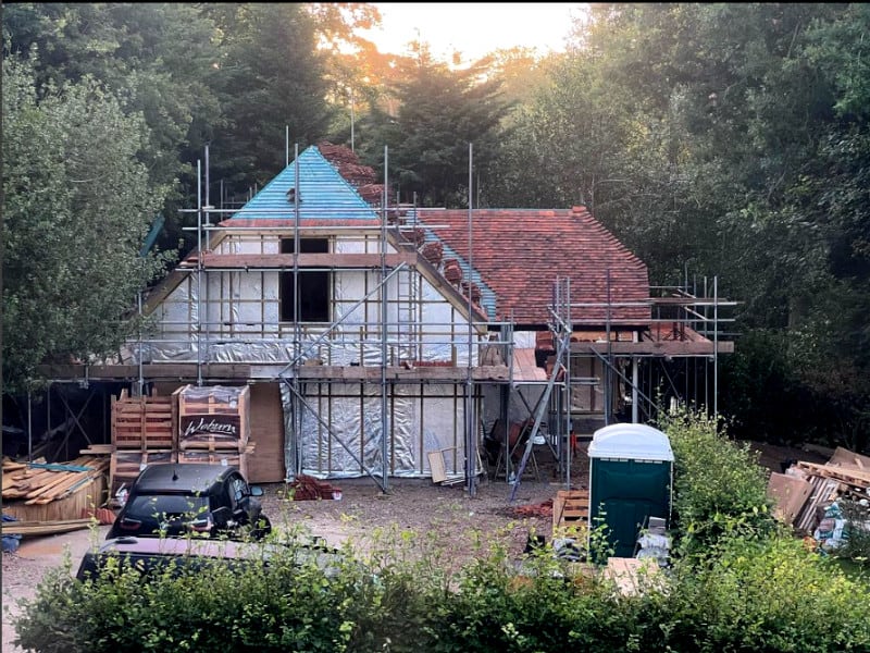 Timber Frame Barn Conversion Under Construction