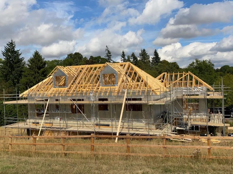 Timber Frame House in development
