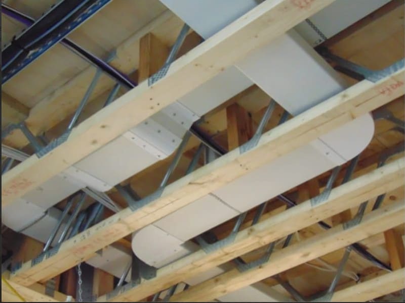 Underside of joists in Timber Frame House by Vision Development Berkshire