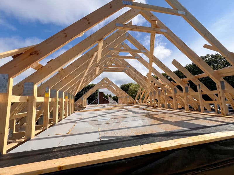 Roofing for Timber Frame self-build house in Buckinghamshire by Vision Development